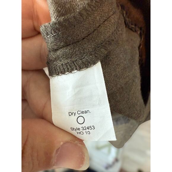 J. Crew 100% Merino Wool Pintuck Dropped-Waist Shirt Dress Brown Womens Size 6 - Picture 14 of 14